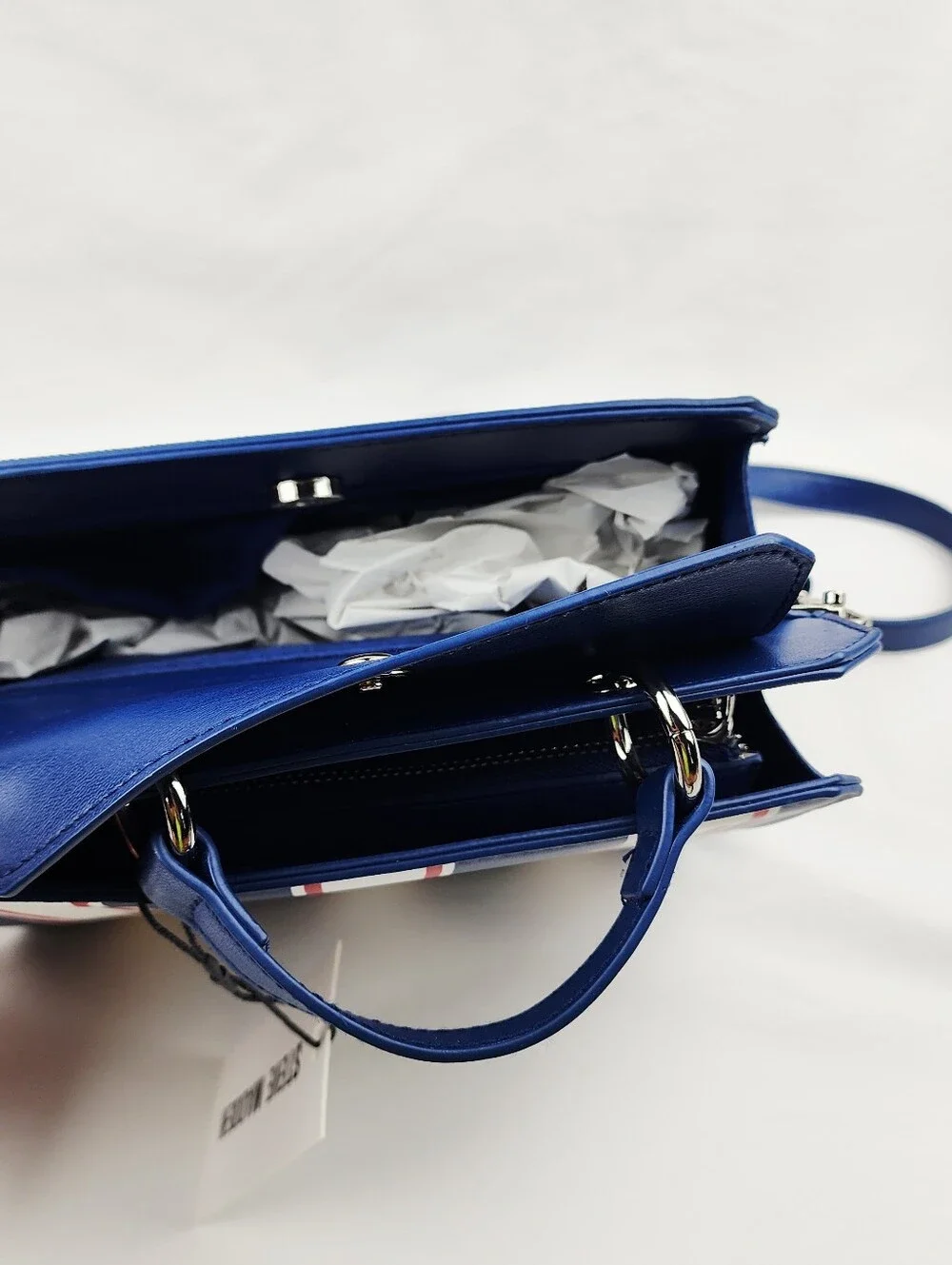 Steve Madden Bevlynn Stripe Satchel Handbag